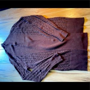 ST. JOHN’S BAY- Brown Knit Open Long cardigan